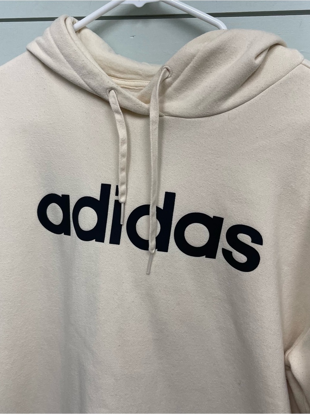Adidas cream and black sweatshirt hoodie men's size medium - Picture 3 of 5